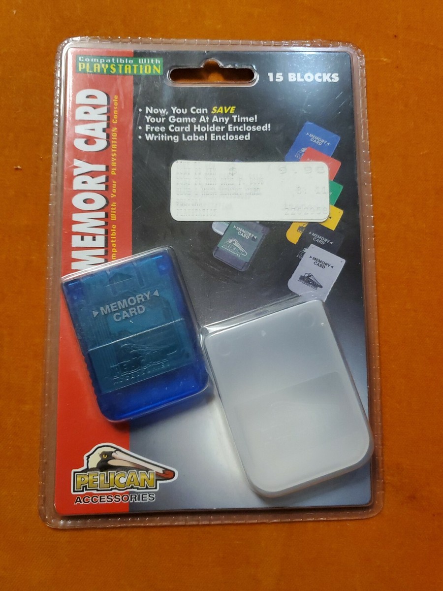 PlayStation 1 Pelican Memory Card 1 Mega 15 Blocks~ Blue | eBay