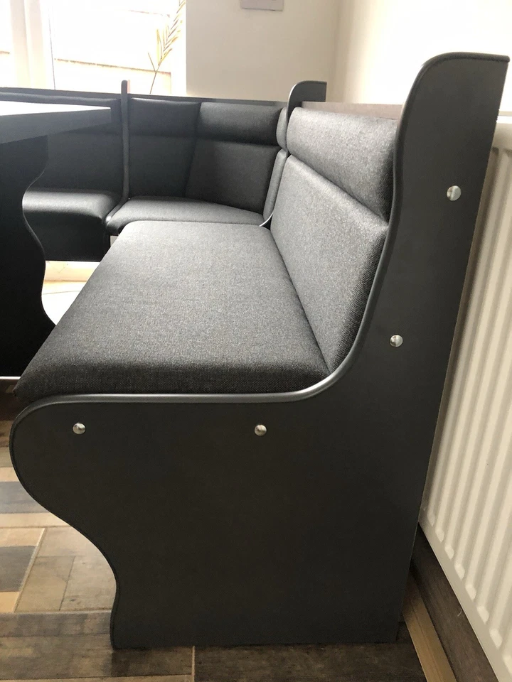 KITCHEN DINING CORNER SEATING BENCH TABLE 2 STOOLS WITH STORAGE - Image 3 of 4