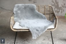 Lammfell Schaffell grau geschoren waschbar Teppich gefärbt Auflage Sitzschoner