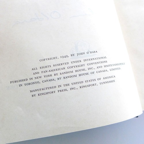 JOHN O'HARA A Rage to Live Book SIGNED Novel 1st Edition 1949 Book - Picture 3 of 10