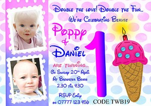 Details About Personalised Twins S Boys 1st Birthday Invitations With Free Envelopes Details About Personalised Twins S Boys 1st Birthday Invitations With Free Envelopes