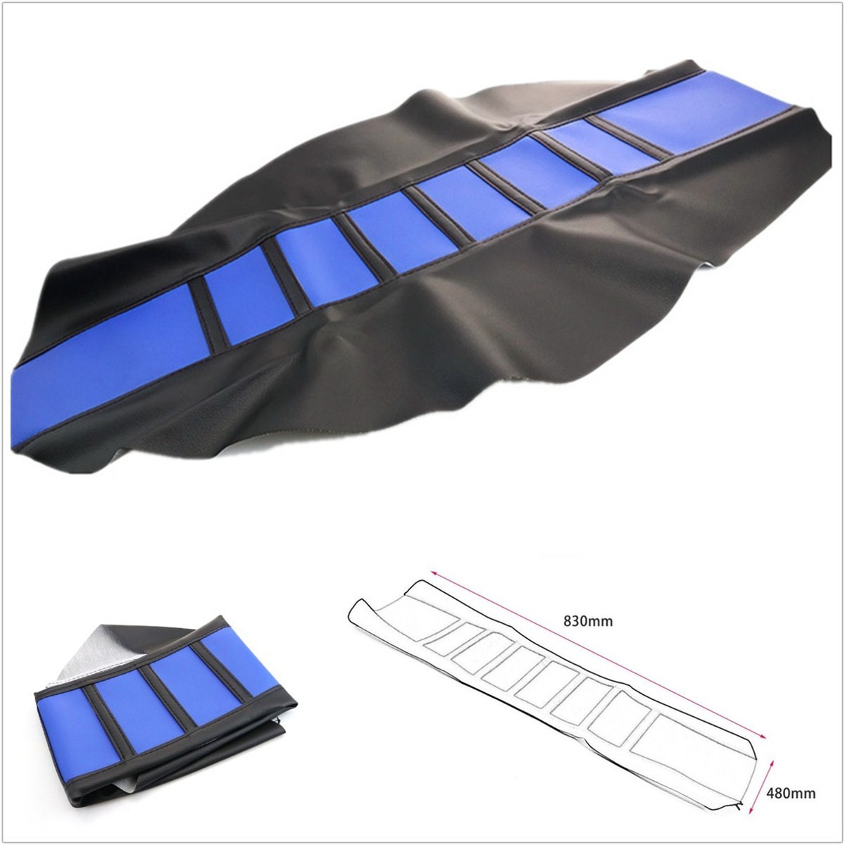 Motorcycle Gel Seat Pad ATV Padded Seat Cover - Shock Absorbing Motorcycle Seat Cushion With Non-Slip Bottom Universal ATV Snowmobile Seat Cover - Foto 2