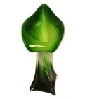 MCM Vtg Green Italian Jack-in-the-Pulpit Murano-Style Art Glass Vase READ