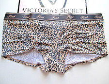 VICTORIA'S SECRET PINK Cotton Boyshort Panty VS Leopard S M L XL Elastic Waist