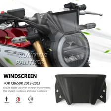 For HONDA CB650R New Motorcycle Windshield Windscreen Screen Protector Black Kit