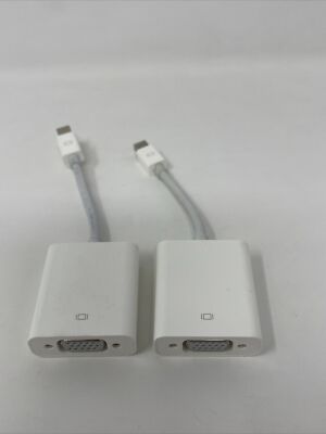 Two Apple Mini DisplayPort (Thunderbolt 2) Adapter to VGA MB572Z/B a1307