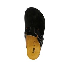 Scholl Boa Vista Up – Ciabatte Bioprint In Pelle Sintetica, Plantare In Sughero Naturale, Fibbia Regolabile, Colore Nero, Taglia 38, Tacco 35 Mm