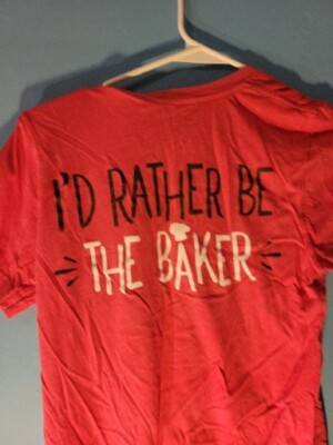 Einstein Bros Bagels Bake Up Mens Red T Shirt Size S