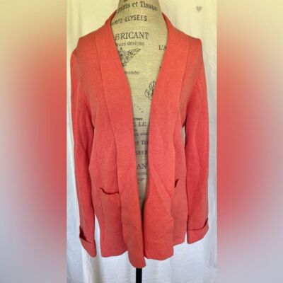 REPEAT Womens Luxe Front Pocket Cardigan in Flamingo Sz 38/S
