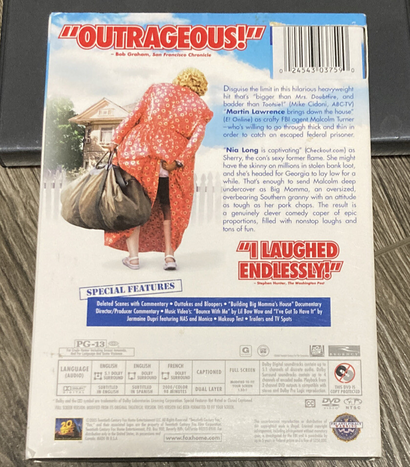 Big Mommas House 2000 (DVD, 2006, Full-Screen Special