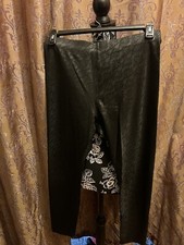 Hue Lacy Leatherette High Rise Leggings XL NWT