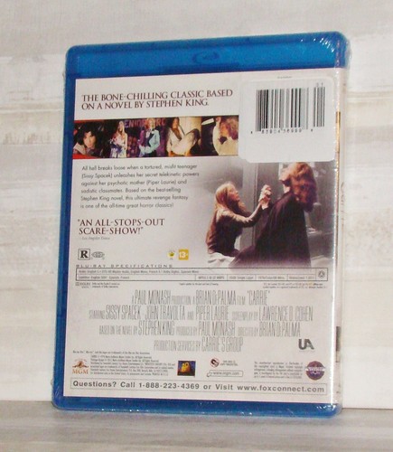 Stephen King Carrie with Cover Art Blu-Ray NEW - Picture 4 of 4