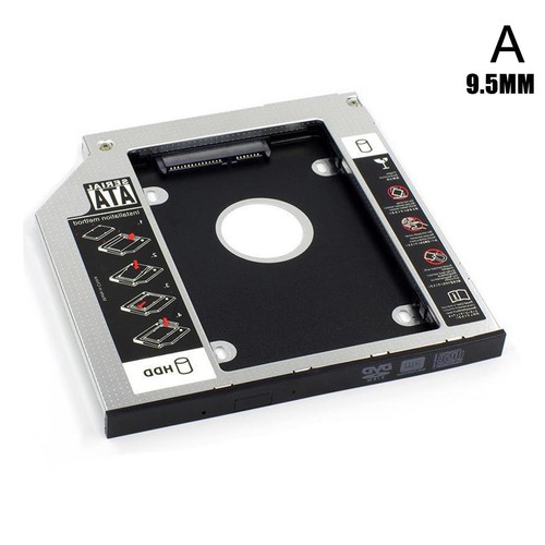 HDD Universal CD/DVD Caddy SATA to SATA Hard Drive For Laptop} Adapter I7Y2 - Afbeelding 2 van 13