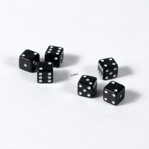 50pcs 7mm Black Applic Dice / Eyes Dice Game Dice by Frobis eBay