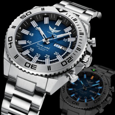Yelang Men Kinetic Energy Watch  Swing to get energy  Super Luminous Japan Mov't