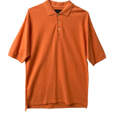 Croft Barrow Polo Shirt Men's M Orange Short Sleeve Collar Golf Casual