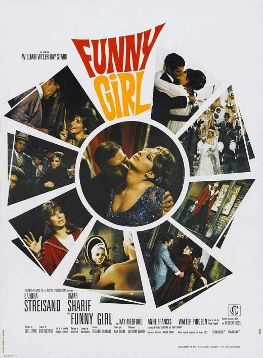 FUNNY GIRL Movie POSTER 27 x 40 Barbra Streisand Omar Sharif FA