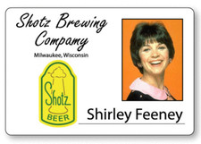 SHIRLEY FEENEY LAVERNE & SHIRLEY NAME BADGE PROP HALLOWEEN COSPLAY MAGNET BACK