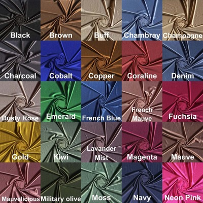 Satin Royal Stretch Fabric - Shiny Bridal Prom Dress Costume Sewing Fabric