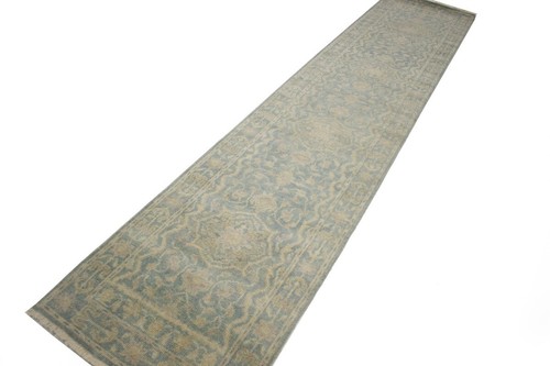 Handmade Oriental Runner Rug Floral Style Carpet Kitchen & Hallway Decor 3X14 ft - Picture 4 of 15