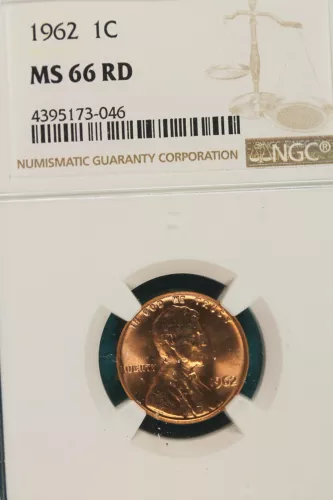 1962 P NGC MS66 RD Lincoln Memorial Cent #A7224