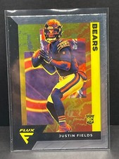 2021 Flux 3 Justin Fields Rookie RC Chicago Bears NFL football card