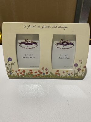 FLAVIA Double 2.5 x 3.5  Picture Frame  A Friend Is Forever & Always  NEW