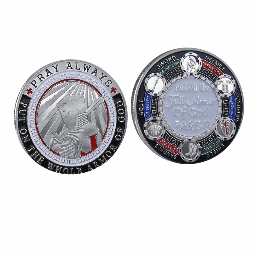 Put On the Whole Armor Of God Challenge Coin Gifts Collection Commemorative