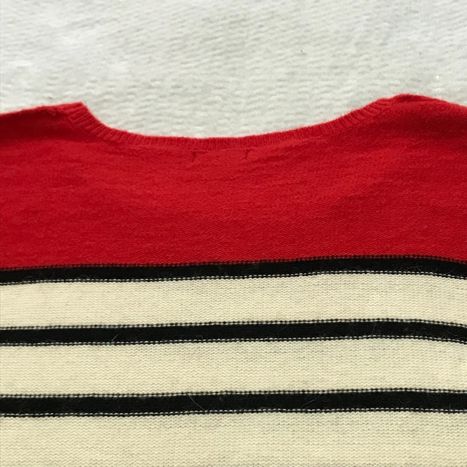 Espléndido suéter para mujer talla M angora cachemir lana de cordero a rayas manga larga nuevo sin etiquetas Foto 4 de 4