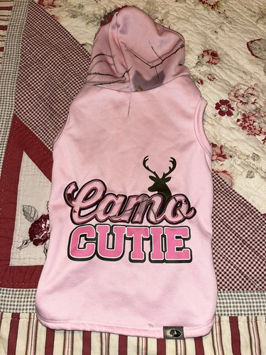 Camo Print Dog Sweat Shirt  Large Pink “camo Cutie “