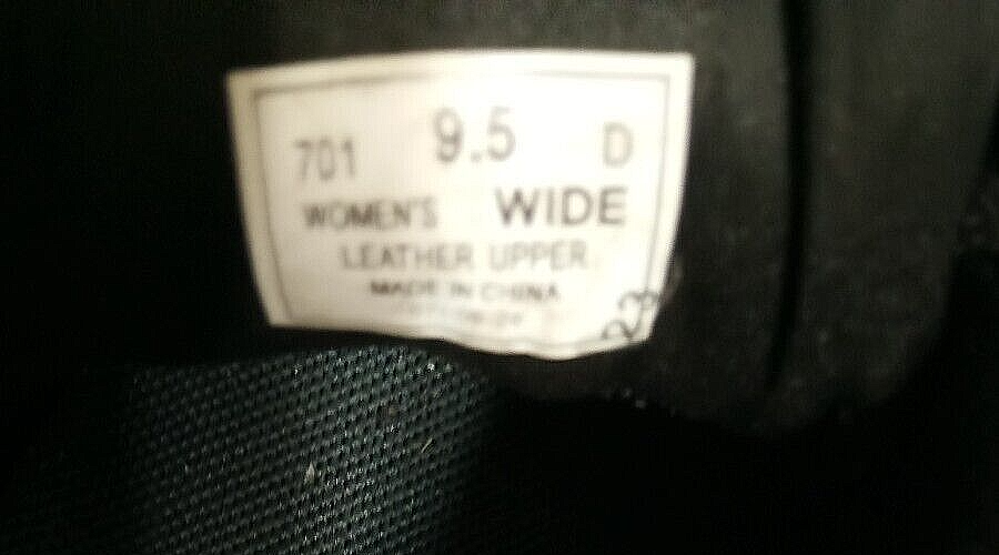 OrthoFeet 701 Womens Size 9.5 Wide Leather Lace Up Black Orthopedic