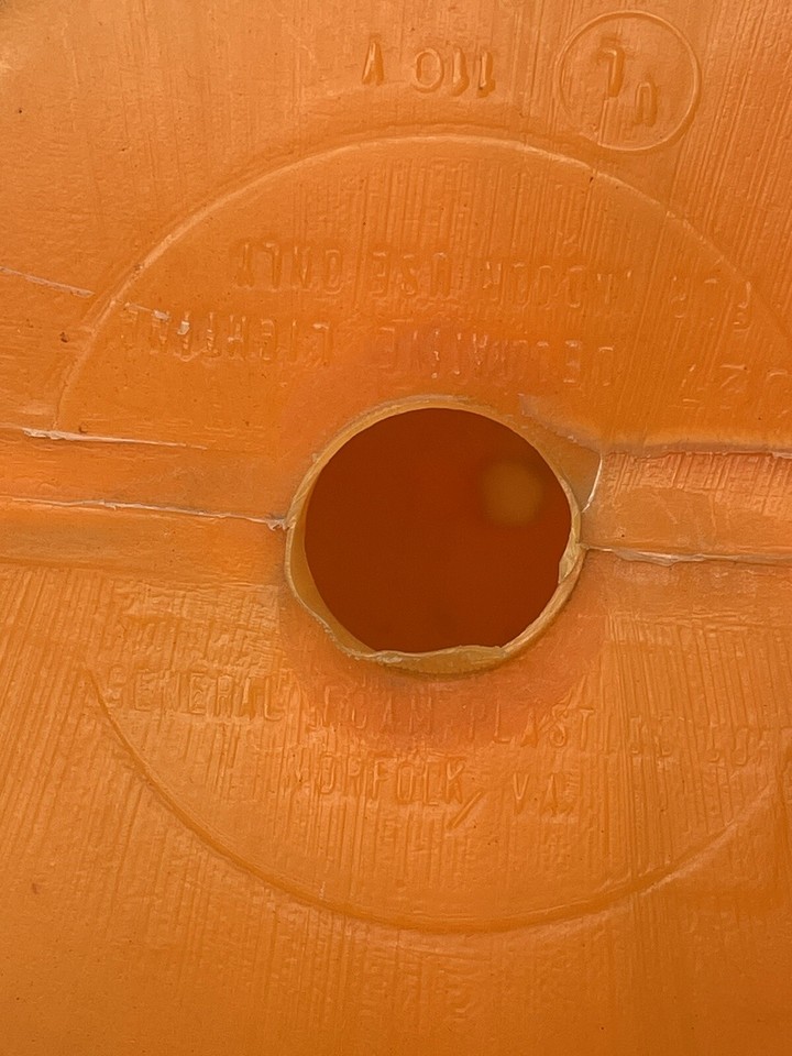 Vintage Halloween Black Mask Masked Bandit JackOLantern Blow Mold