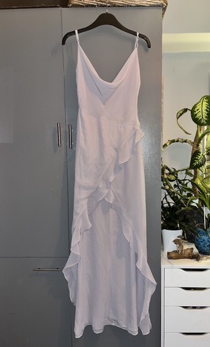 House OF CB Alexandria Asymmetric Ruffle Formal Cocktail Dress Gown Size XS 6-8 - Picture 2 of 8