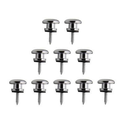 Guitar Parts Guitar Strap Button Acoustic Guitar Strap Button, 10PCS Guitar End Pins With Screw Metal Strap Retainer System For Electric Guitar Bass Ukulele Guitar Strap Peg Strap Locks