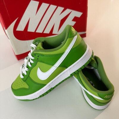 Nike Dunk Low Clorophyll Kermit Green Youth Boys Size 5.5Y