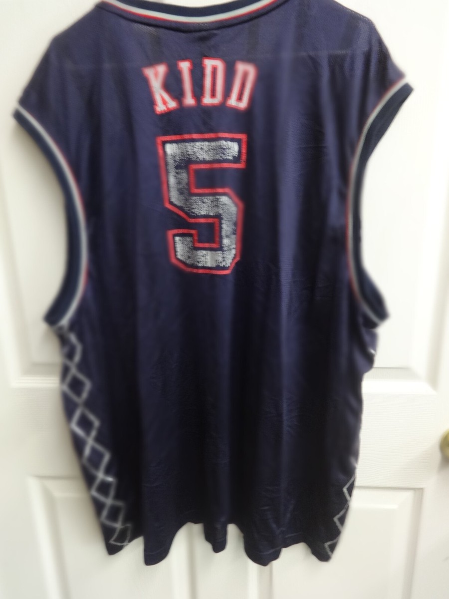 Vintage NBA New Jersey Nets Reebok Jason Kidd # 5 Basketball
