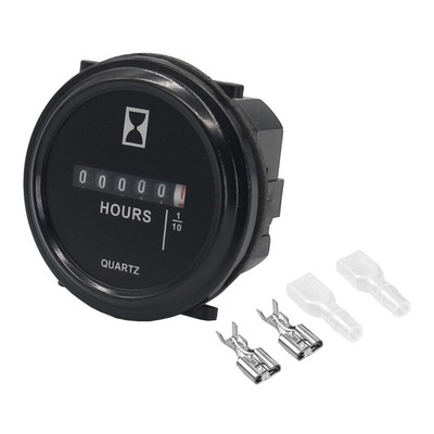 Hour Meter for Marine Engine 2'' Round Waterproof Gauge Mechanical HourMeter