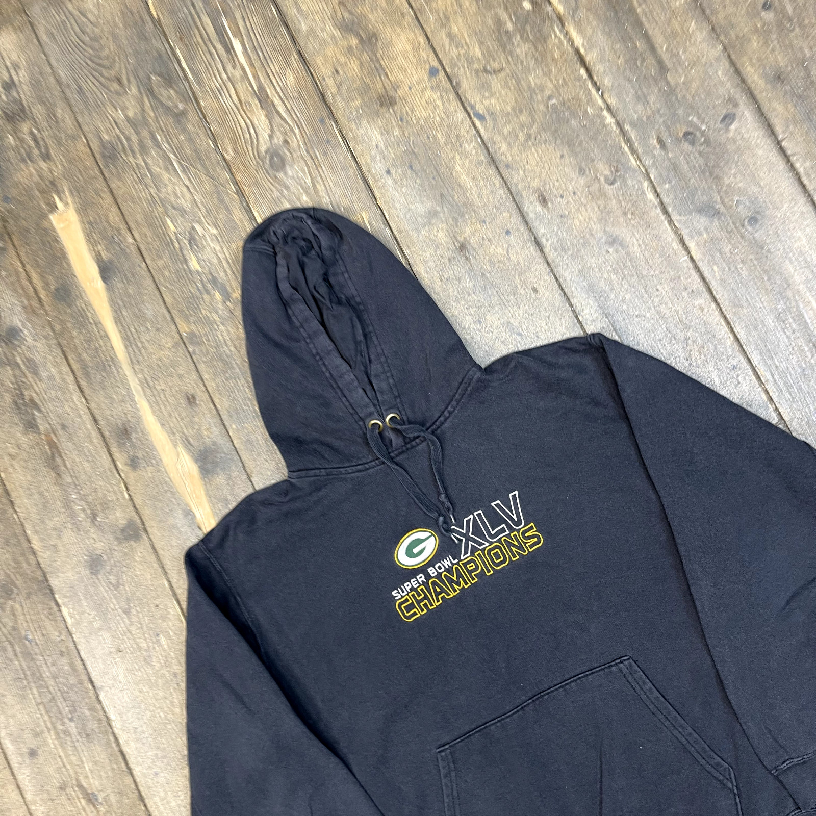 NFL Green Bay Packers Hoodie Training Spellout Sweatshirt, Black, Mens Large image 3