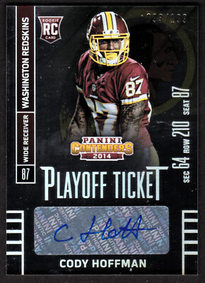 2014 Contenders Playoff Ticket #115 Cody Hoffman RC AUTO 093/199 Autograph
