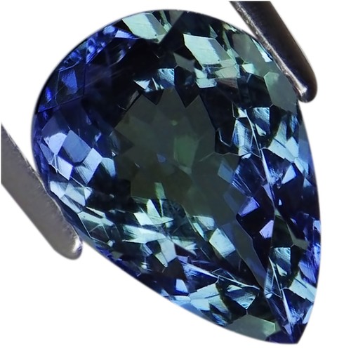 2,76 ct A natürlicher D Block Tansanit Edelstein violett grüne Farbe Birnenschliff - Bild 2 von 2