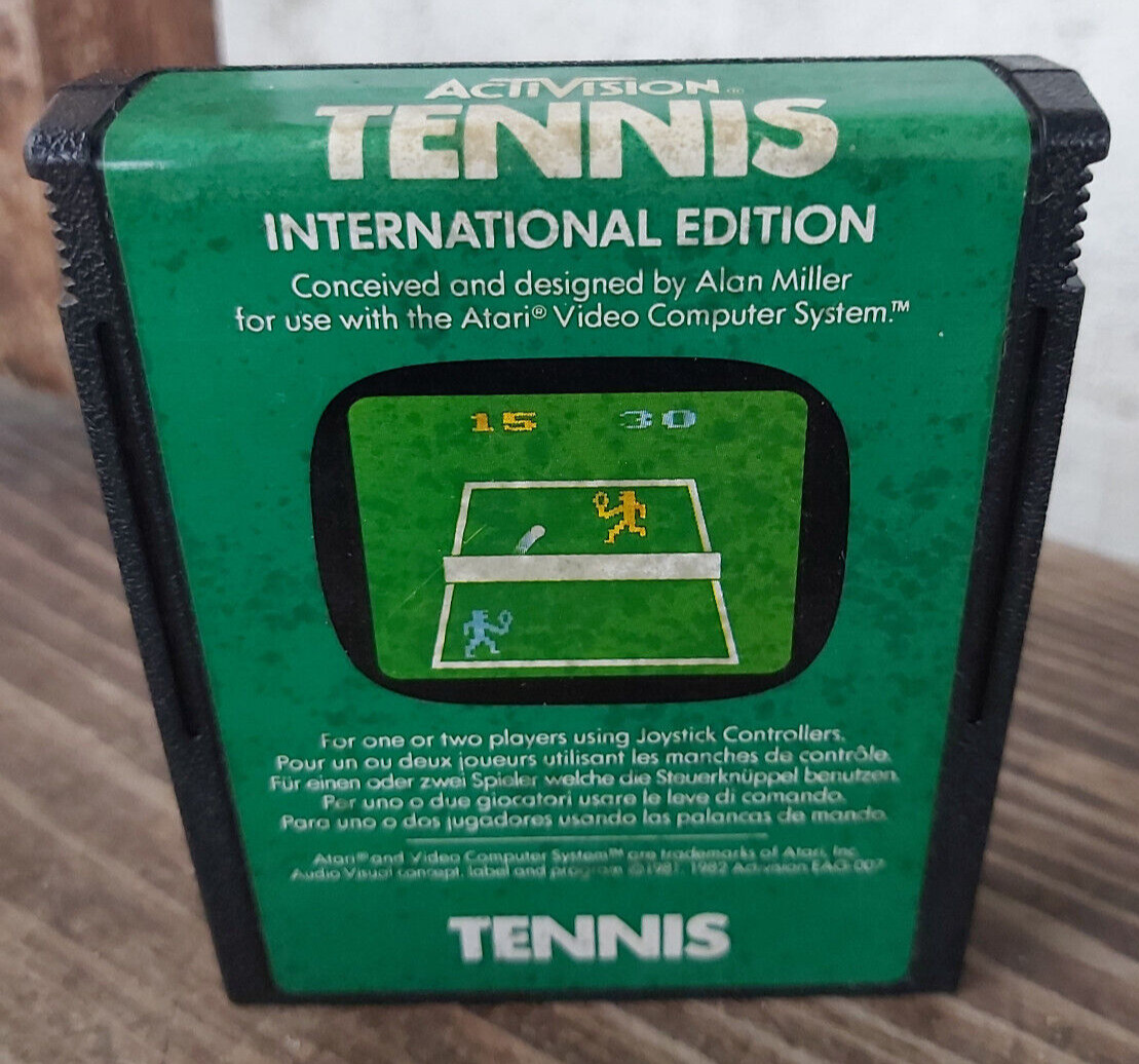 Jeu Atari 2600 - TENNIS International Edition - Activision, 1981 / 1982, Miller