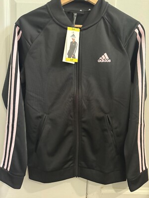 NWT! Adidas Warm-Up Tricot Slim Pink Stripes Track Jacket Women's XS/S 