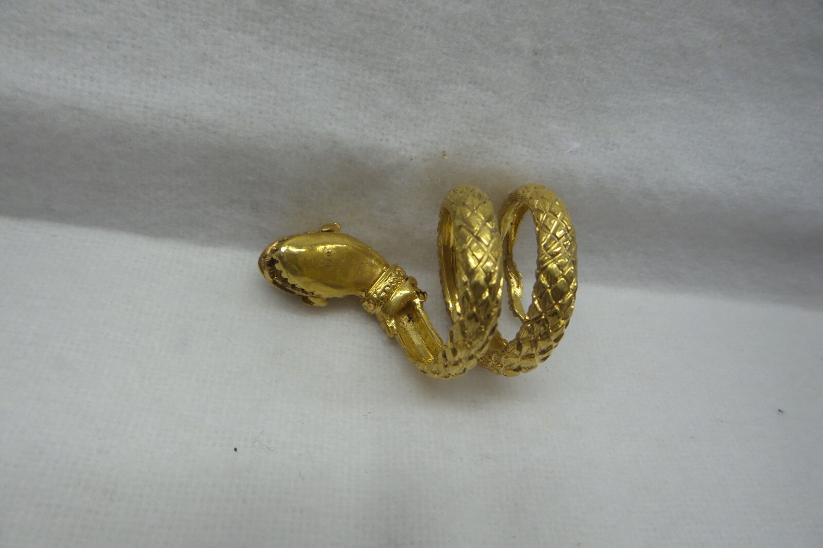 Heavy Detailed Solid 14kt Double Coiled Snake Rin… - image 10