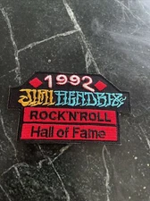 Jimi Hendrix 1992 Rock Roll Hall Fame Iron On Patch Vtg Rare Jacket Embroidered