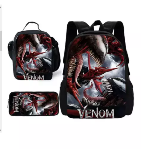 Kids Marvel Venom School Backpack Bags Insulated Lunch Bag Pencil Case Set Gift* - Picture 16 of 31