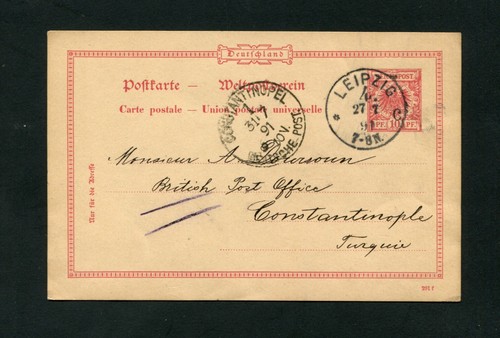 Dt. Rich - 1891 Ga "Leipzig" IN Constantinople Base (#2924)