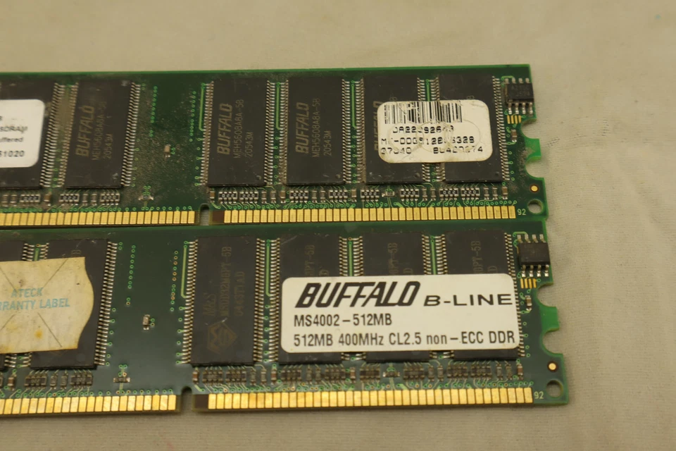 Buffalo PC3200 512MB Desktop Computer Memory Sticks x2 - Image 3 of 4