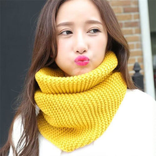 Winter Snood Scarf Wool Knit Thickened Neck Warmer For Child/Adult/Unisex - Picture 16 of 21
