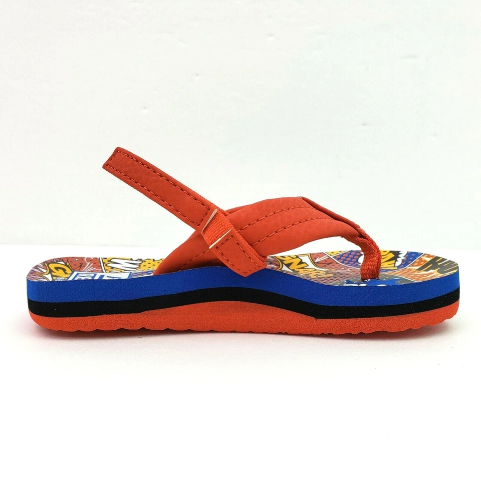 Reef Little Ahi Comic Book Toddler Boys Size 5/6 Back Strap Flip Flop Sandals  - Image 4 of 4