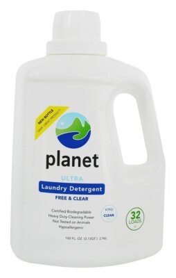 100 Fl Oz Planet Free Clear Hypoallergenic Laundry Detergent Heavy Duty Stain...